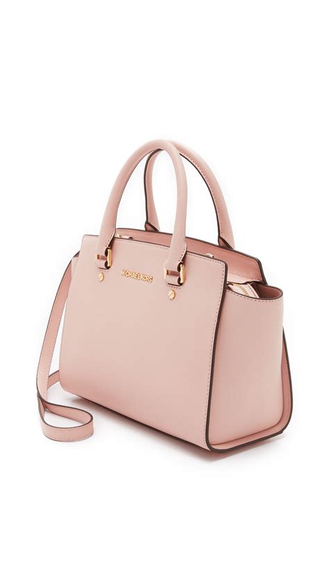 michael kors light pink selma bag|Michael Kors selma medium satchel.